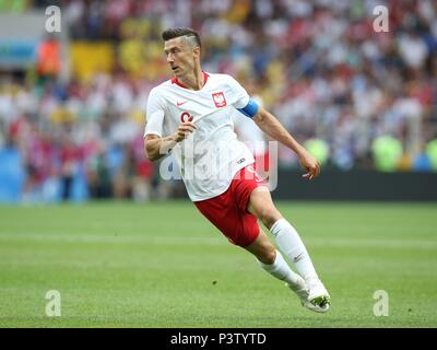 Moscou, Russie. 19 Juin, 2018. firo : 19.06.2018, Novgorod, football, soccer, l'équipe nationale, la Coupe du Monde 2018 en Russie, la Russie, la Coupe du Monde 2018 en Russie, la Russie, la Coupe du Monde 2018, la Russie La Russie, M15, la Pologne - Sénégal, Robert Lewandowski, Pologne, simple action | Conditions de crédit dans le monde entier : dpa/Alamy Live News Banque D'Images