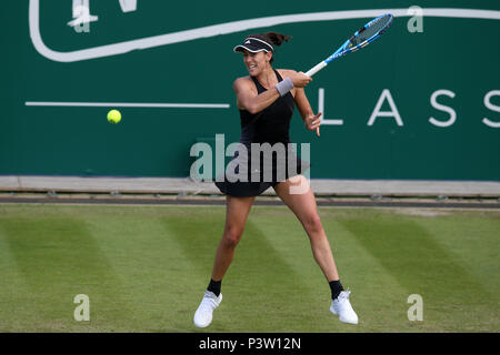 Birmingham, UK. 19 Jun, 2018. Garbine Muguruza d'Espagne en action pendant son match contre Anastasia Pavlyuchenkova de Russie . Nature Valley Classic 2018, International Women's tennis, jour 2 à l'Edgbaston Priory Club à Birmingham, en Angleterre, le mardi 19 juin 2018. Photos par Andrew Verger/Alamy Live News Banque D'Images