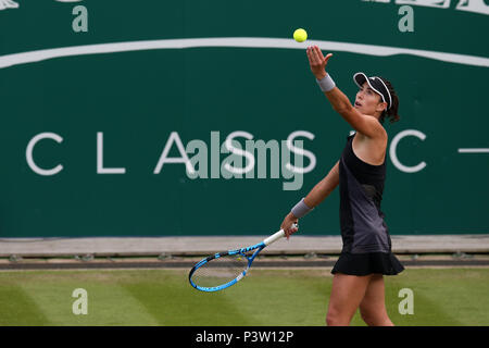 Birmingham, UK. 19 Jun, 2018. Garbine Muguruza d'Espagne en action pendant son match contre Anastasia Pavlyuchenkova de Russie . Nature Valley Classic 2018, International Women's tennis, jour 2 à l'Edgbaston Priory Club à Birmingham, en Angleterre, le mardi 19 juin 2018. Photos par Andrew Verger/Alamy Live News Banque D'Images