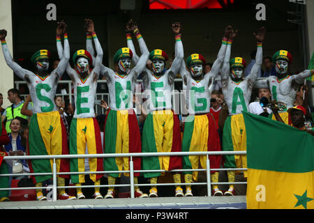 Moscou, Russie. 19 Jun, 2018. Sénégal fans en action pendant la Coupe du Monde de la Russie en 2018, le groupe H, match de football entre la Pologne v Sénégal en stade Spartak de Moscou. Credit : Agence Photo indépendant Srl/Alamy Live News Banque D'Images