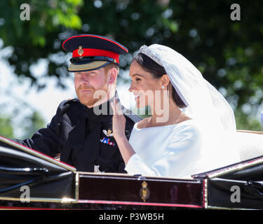 Le mariage du prince Harry et Meghan Markle au château de Windsor comprend : Son Altesse Royale le prince Harry, Meghan Markle Où : Windsor, England, United Kingdom Quand : 18 mai 2018 Credit : Wheatley/WENN Banque D'Images