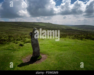 Bennett's Cross sur le Two Moors Way, près de Postbridge, Datmoor National Park, Devon Banque D'Images