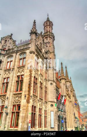 L'Historium sur la place du marché de Bruges, Belgique Banque D'Images