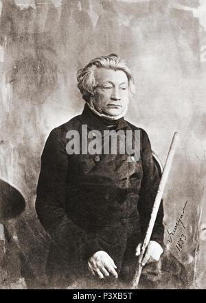 Bernard Adam Mickiewicz, 1798 - 1855. Poète, dramaturge, essayiste, journaliste, traducteur, professeur de littérature slave et activiste politique. Après une impression contemporaine. Banque D'Images