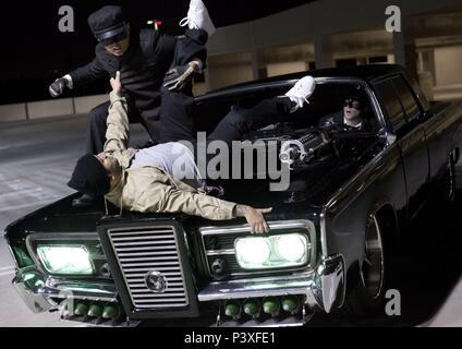 Titre original : The Green Hornet. Titre en anglais : THE GREEN HORNET. Directeur : Michel Gondry Film. Année : 2011. Stars : Seth Rogen, JAY CHOU. Credit : Columbia Pictures / Album Banque D'Images