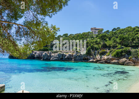 Majorque, vacances à Cala Gat paradise comme plage de sable blanc et de soleil en été Banque D'Images