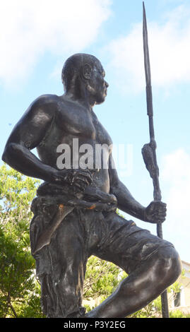 Monumento a Zumbí dos Palmares (Praça da Sé), em Salvador. Banque D'Images