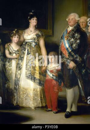 'La famille de Carlos IV" (détail), 1800, huile sur toile, P00726. Auteur : Francisco de Goya (1746-1828). Emplacement : Museo del Prado-PINTURA, MADRID, ESPAGNE. Banque D'Images