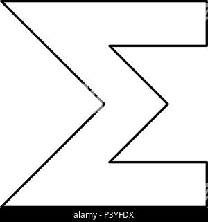 Icône Symbole somme vecteur de couleur noire style télévision je simple image Illustration de Vecteur