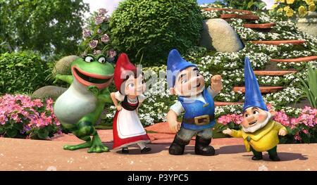 Titre original : GNOMEO AND JULIET. Titre en anglais : GNOMEO AND JULIET. Directeur de film : KELLY ASBURY. Année : 2011. Credit : Touchstone Pictures / Album Banque D'Images