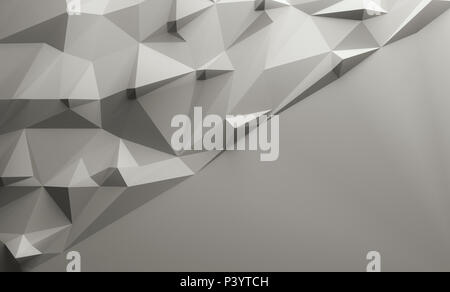 Arrière-plan gris texturé lowpoly triangulaire Banque D'Images