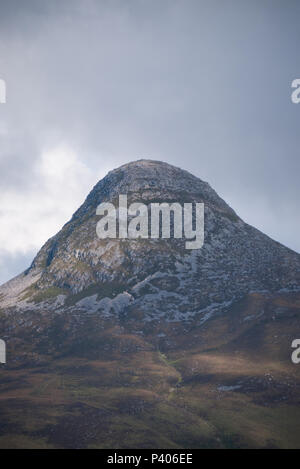 Vue rapprochée du pap of Glencoe vu de Onich en Ecosse, Royaume-Uni. Banque D'Images