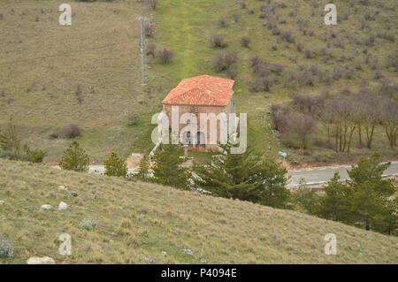 De belles vues sur l'ermitage de Humilladero de haut dans le village de Medinaceli. L'architecture, l'histoire, les voyages. 19 mars, 2016. Medinaceli, dors Banque D'Images