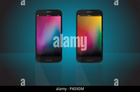 Nouveau téléphone mobile moderne réaliste smartphone Illustration de Vecteur