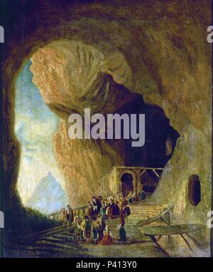 CUEVA DE COVADONGA EN LAS OBRAS DE FRASSINELLI. Auteur : Jenaro Pérez Villaamil (1807-1854). Emplacement : DIPUTACION PROVINCIAL, Oviedo, Espagne. Banque D'Images