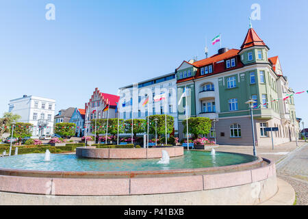 Bergen auf Rügen, Allemagne - le 09 mai, 2018 : vue sur le centre-ville de Bergen auf Rügen, qui se trouve au milieu de l'île Rügen et est le principal Banque D'Images