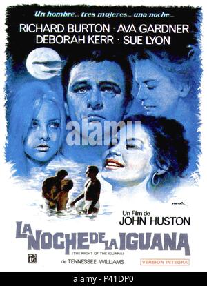 Film Original Title : LA NUIT DE L'iguane. Titre en anglais : LA NUIT DE L'iguane. Film Réalisateur : John Huston. Année : 1964. Credit : M.G.M. / Album Banque D'Images