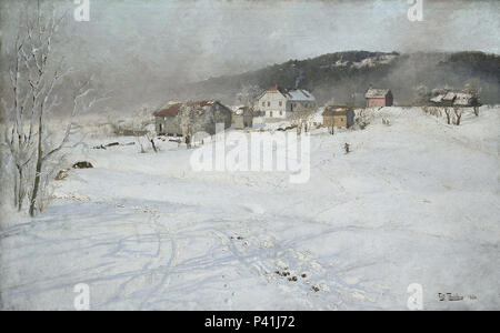 Frits Thaulow - Hiver Banque D'Images