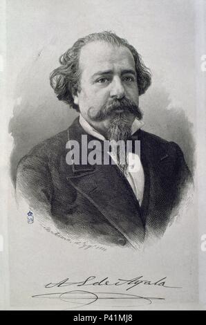 ADELARDO López de Ayala (1828-1879) DRAMATURGO ESPAÑOL. Emplacement : BIBLIOTECA NACIONAL-COLECCION, MADRID, ESPAGNE. Banque D'Images