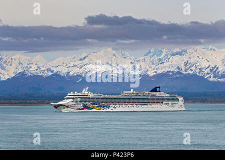Norwegian Jewel, navire de croisière de la baie de Yakutat, Alaska, USA, Dimanche 20 Mai, 2018. Banque D'Images