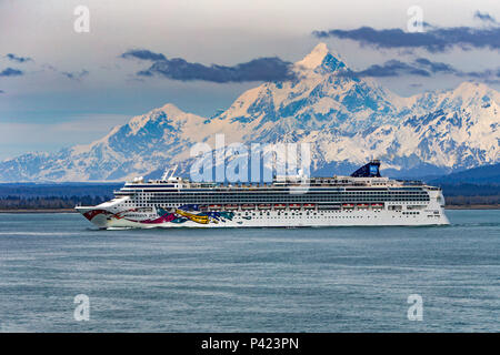 Norwegian Jewel, navire de croisière de la baie de Yakutat, Alaska, USA, Dimanche 20 Mai, 2018. Banque D'Images