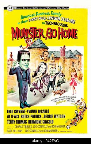 Titre original : MUNSTER, GO HOME !. Titre en anglais : MUNSTER, GO HOME !. Directeur de film : EARL BELLAMY. Année : 1966. Credit : UNIVERSAL PICTURES / Album Banque D'Images