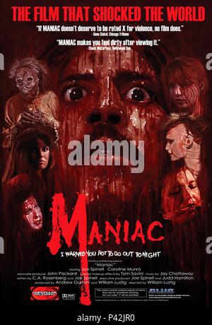 Film Original Titre : MANIAC. Titre en anglais : MANIAC. Film Réalisateur : William LUSTIG. Année : 1980. Credit : MAGNUM MOTION PICTURES / Album Banque D'Images