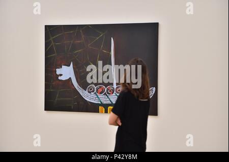 Milan, Italie. 20 juin 2018. - Exposition Triennale par Walter Swennen - peinture "fera" si '' (Duilio Piaggesi, Milan - 2018-06-20) ps la photo est utilisé à l'égard du contexte dans lequel elle a été prise, et sans décorum calomnieuses des personnes représentées : Crédit Photo indépendant Srl/Alamy Live News Banque D'Images