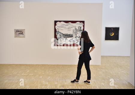 Milan, Italie. 20 juin 2018. - Exposition Triennale par Walter Swennen - peinture "fera" si '' (Duilio Piaggesi, Milan - 2018-06-20) ps la photo est utilisé à l'égard du contexte dans lequel elle a été prise, et sans décorum calomnieuses des personnes représentées : Crédit Photo indépendant Srl/Alamy Live News Banque D'Images