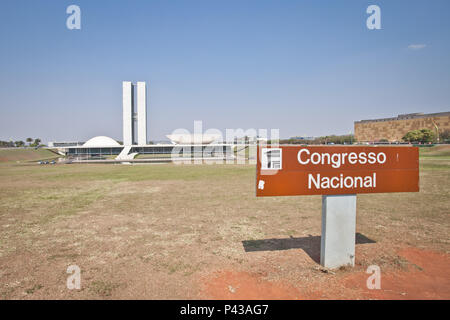 Na Praça dos Três Poderes,Congresso Nacional (poder legislativo). Brasília / DF, Brasil - 11/09/2011. Foto : Anna Silveira / Fotoarena Banque D'Images