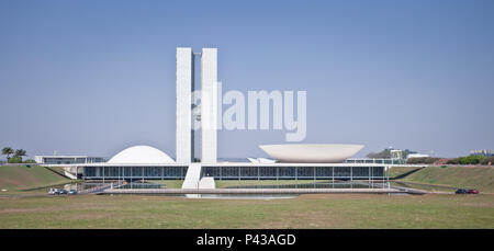 Na Praça dos Três Poderes,Congresso Nacional (poder legislativo). Brasília / DF, Brasil - 11/09/2011. Foto : Anna Silveira / Fotoarena Banque D'Images