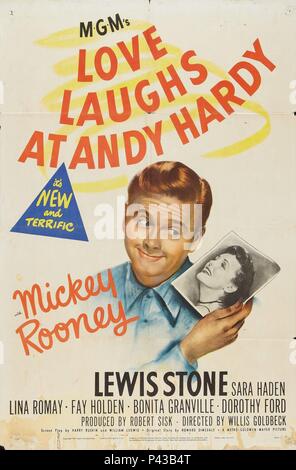 Titre original : LOVE LAUGHS AT ANDY HARDY. Titre en anglais : L'AMOUR SE RIT DE ANDY HARDY. Directeur de film : WILLIS GOLDBECK. Année : 1946. Credit : M.G.M. / Album Banque D'Images