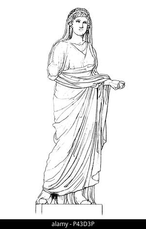 Livie, 58 BC - AD 29, également Julia Augusta après son adoption officielle dans la famille Julienne dans AD 14, était l'épouse de l'empereur romain Auguste, Livie, kurz Livia genannt, guerre langjÃ¤ans die dritte Ehefrau des rÃ¶Kaisers Augustus, mélange l'amélioration numérique reproduction d'une image historique Banque D'Images