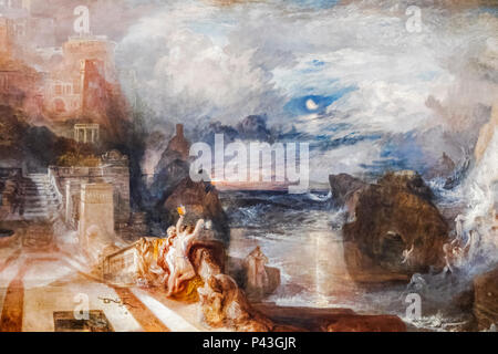 Peinture de la séparation de Hero et Leander par JWM Turner Banque D'Images