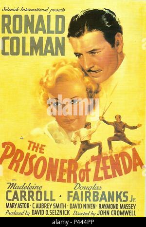 Titre original : LE PRISONNIER DE ZENDA. Titre en anglais : LE PRISONNIER DE ZENDA. Directeur du film : John Cromwell. Année : 1937. Stars : Ronald Colman. Credit : United Artists / Album Banque D'Images