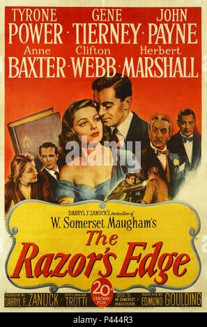 Titre original : THE RAZOR'S EDGE. Titre en anglais : THE RAZOR'S EDGE. Directeur de film : EDMUND GOULDING. Année : 1946. Crédit : 20TH CENTURY FOX / Album Banque D'Images