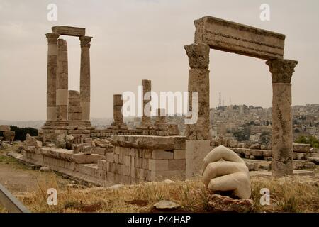 Temple d'Hercule, Amman Banque D'Images