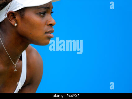 Sloane Stephens (USA) La lecture du l'Aegon International, à Eastbourne, 2015 Banque D'Images