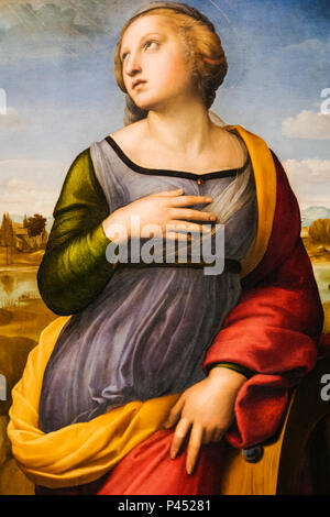 Peinture de Sainte Catherine d'Alexandrie par Raphaël datée 1507 Banque D'Images