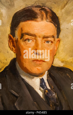 Portrait de Sir Ernest Shackleton par Reginald Eves Grenville datée du 1921 Banque D'Images