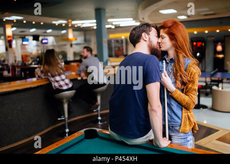 Couple sur une date Banque D'Images