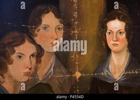 Portrait des Soeurs Bronte par Patrick Branwell Bronte daté 1834 Banque D'Images