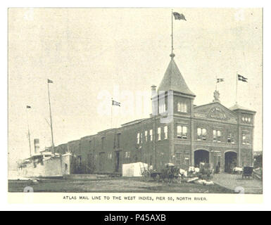 ATLAS 106 MAIL LINE AUX ANTILLES, Pier 55, RIVIÈRE DU NORD. Banque D'Images