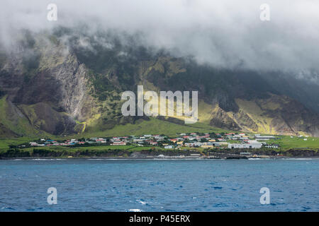 Storm passant sur Tristan da Cunha, Territoires britanniques d'outre-mer Banque D'Images