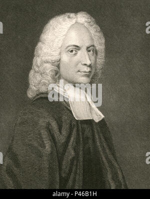 Isaac Watts (1674 - 1748) Ministre Chrétien Anglais Banque D'Images