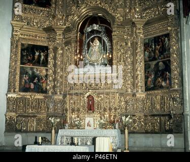 CAPILLA DEL SAGRARIO - RETABLE DE LA VIRGEN DE LOS REMEDIOS. Emplacement : CATEDRAL, LA LAGUNA, TENERIFFA, ESPAGNE. Banque D'Images