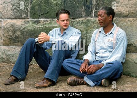 Titre original : The Shawshank Redemption. Titre en anglais : The Shawshank Redemption. Film Réalisateur : Frank Darabont. Année : 1994. Stars : MORGAN FREEMAN, TIM ROBBINS. Credit : Castle Rock Entertainment / Album Banque D'Images