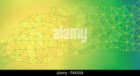 Vert Jaune poly faible gradient vectoriel gradient floue avec texture mesh. Illustration en couleurs, bien que polygonal d'un téléphone cellulaire, le matériel marketing, ou Illustration de Vecteur