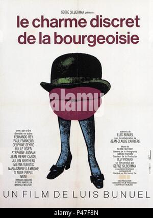 Titre original : le charme discret de la bourgeoisie. Titre en anglais : charme discret de la bourgeoisie, LA. Film Réalisateur : Luis Bunuel. Année : 1972. Credit : DEAN FILM/FILM GREENWICH/JET FILMS / Album Banque D'Images