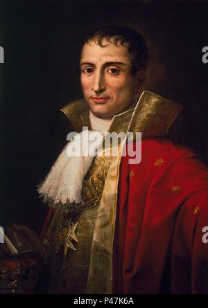 José Bonaparte (1768/1844)- NEOCLASICA PINTURA FRANCESA-1809-. Auteur : Joseph Flaugier (1757-1813). Lieu : MUSÉE DE L'HISTOIRE-PINTURAS, MADRID, ESPAGNE. Banque D'Images